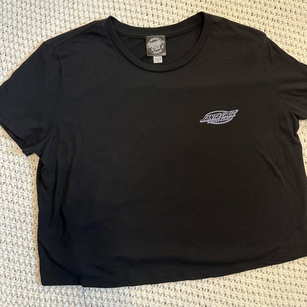 Medium black Santa Cruz crop top